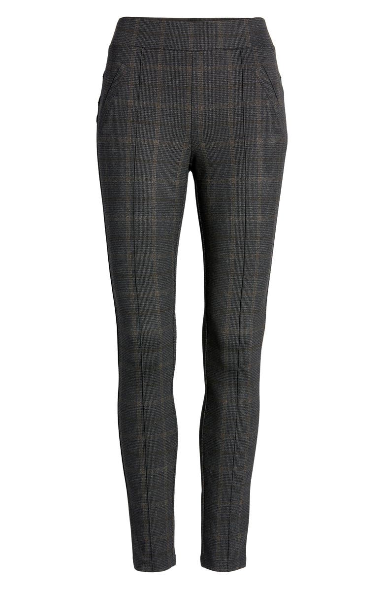 Wit & Wisdom Plaid Ankle Leggings, Alternate, color,