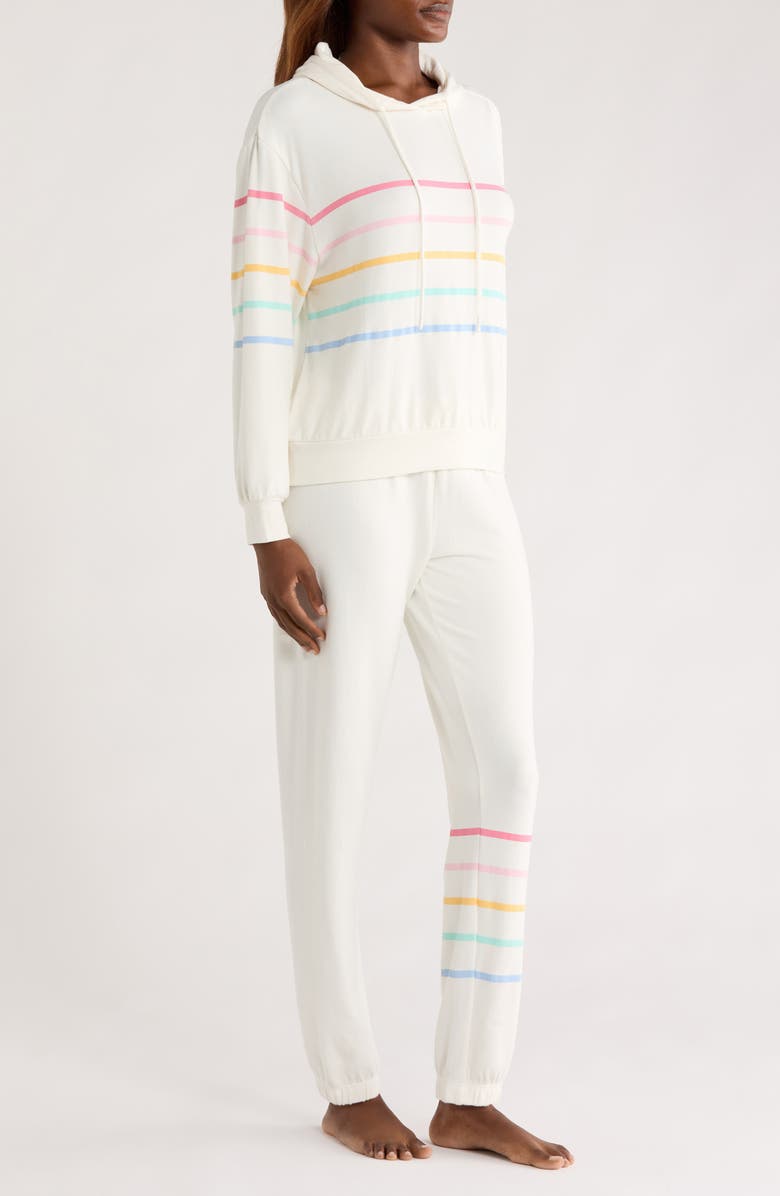 PJ Salvage Stripe Pajama Hoodie & Jogger Set, Alternate, color, 