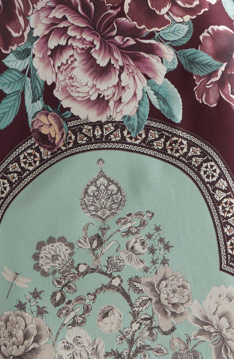 Camilla If These Tiles Could Talk Lace Trim Silk Slipdress, Alternate, color, If These Tiles Could Talk