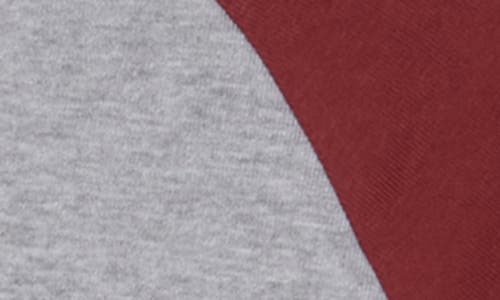 Shop Vinyl Icons New York 24 Long Raglan Sleeve Crop T-shirt In Burgundy