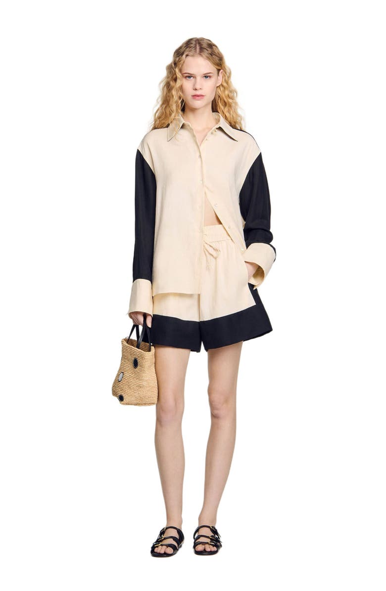 SANDRO Two-tone shirt, Alternate, color, 