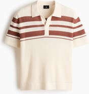 H&M Regular Fit Pointelle-knit Polo Shirt