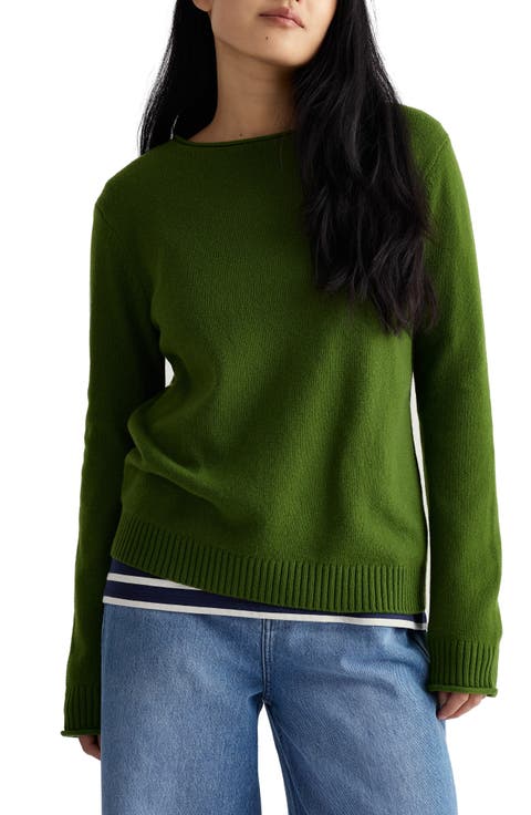 Rosefinch Crewneck Merino Wool Blend Sweater