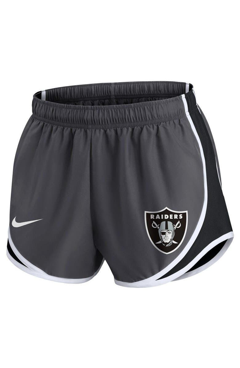Nike Women's Nike Charcoal Las Vegas Raiders Logo Performance Tempo Shorts, Alternate, color, 
