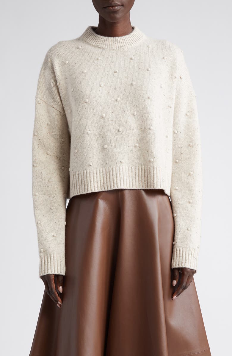Altuzarra Melville Mélange Bobble Cashmere Sweater, Main, color, 