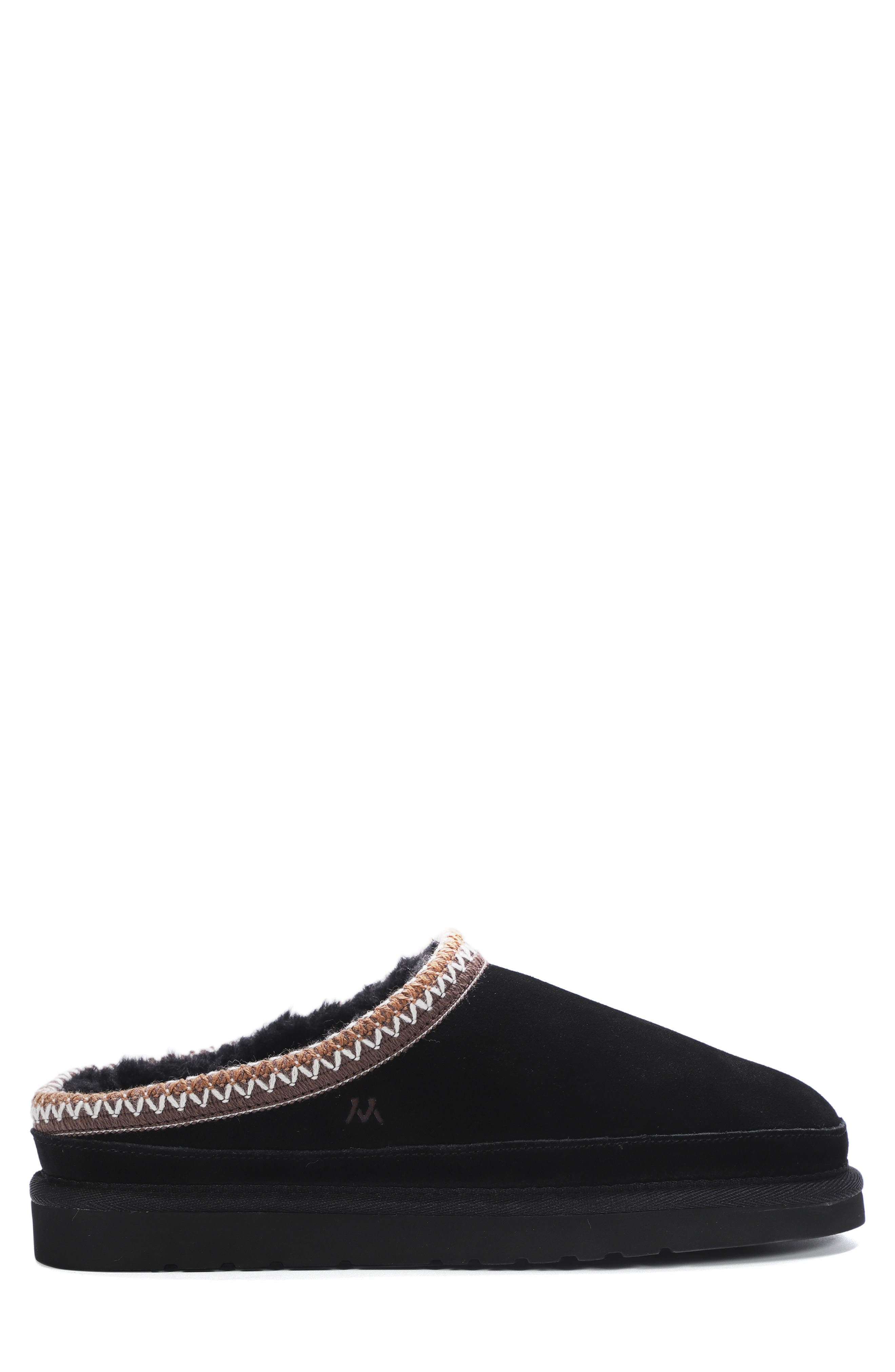 Mykos Jaden Faux Shearling Lined Slipper, Alternate, color, Black