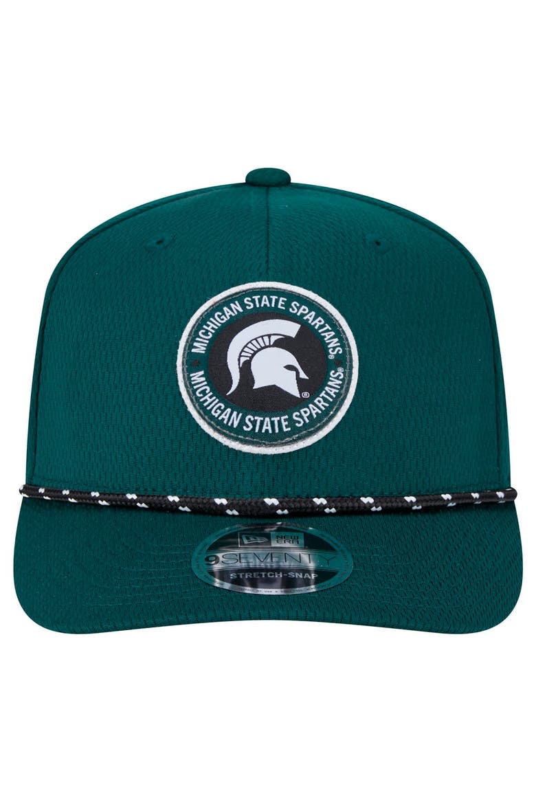 Men's New Era Forest Green Michigan State Spartans COOLERA 9SEVENTY Rope Stretch-Snap Hat, Alternate, color, Forest Green