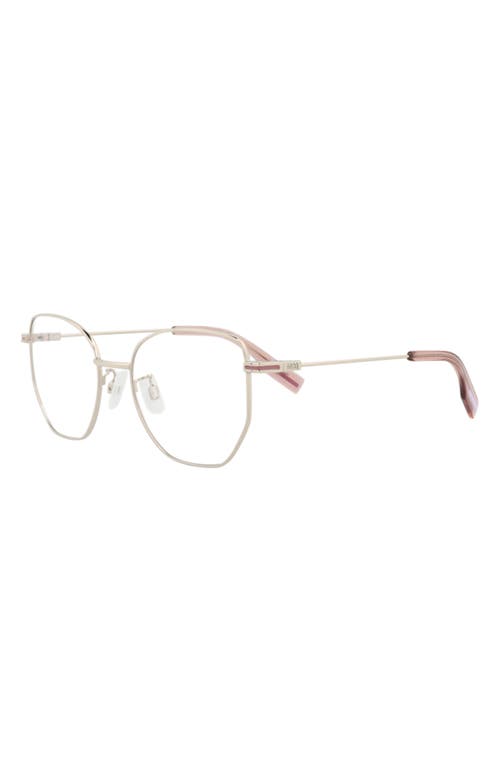 Alexander Mcqueen Mcqueen 50mm Cat Eye Optical Glasses In Gold Gold Transparent