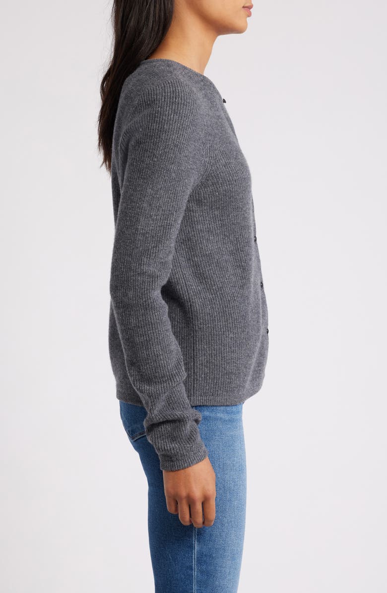 Caslon<sup>®</sup> Wool & Cashmere Cardigan, Alternate, color, Grey Dark Heather