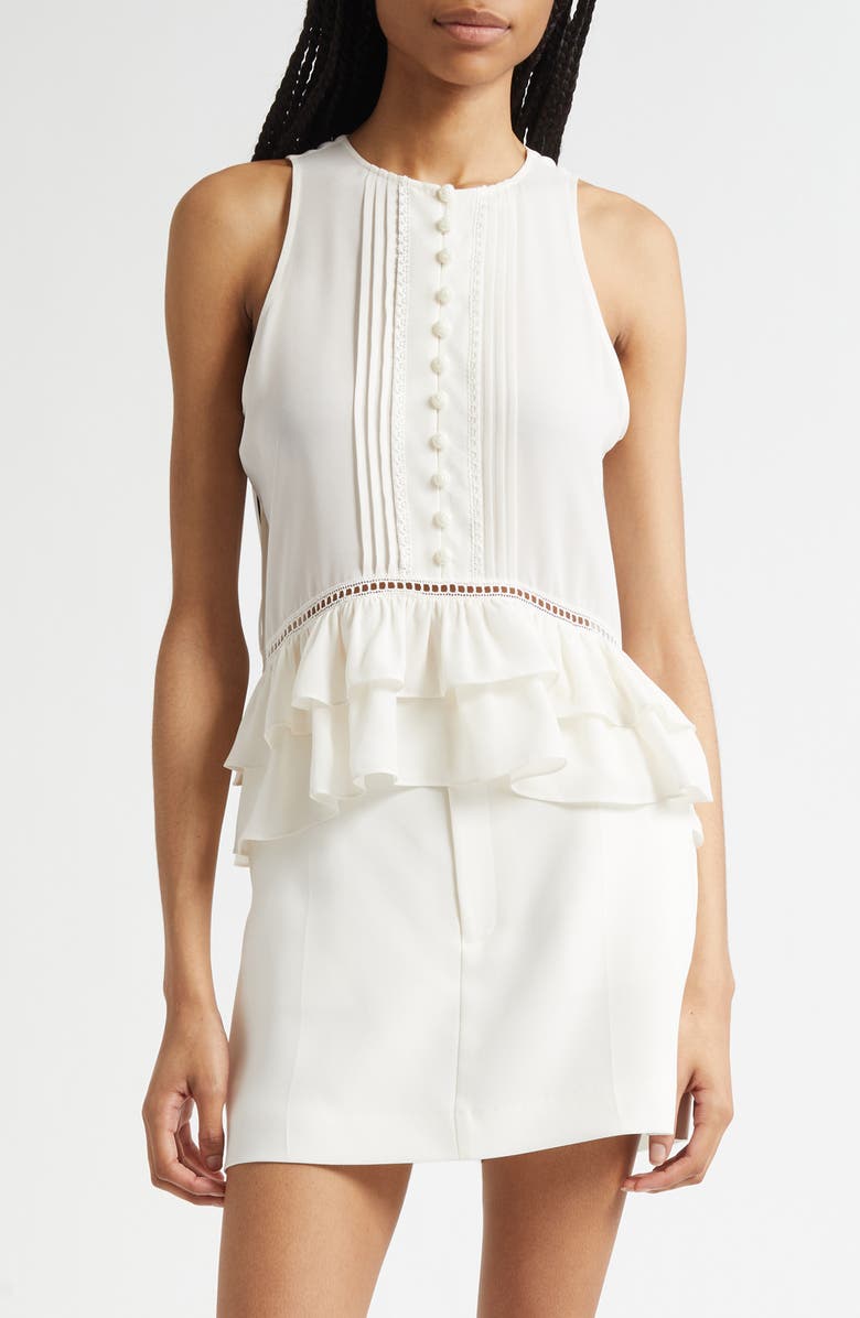 Cinq à Sept Leesal Pintuck Pleat Top, Main, color, Ivory