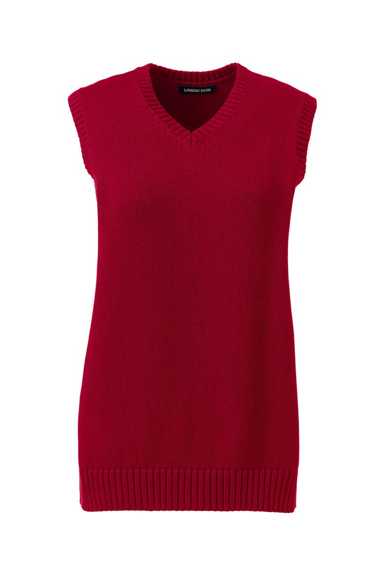 School Uniform  Cotton Modal Sweater Vest, Alternate, color, Red