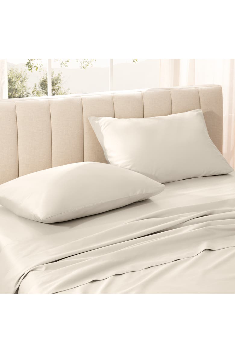 400 Thread Count Organic Cotton Sateen Pillowcase Set, Alternate, color, French Beige