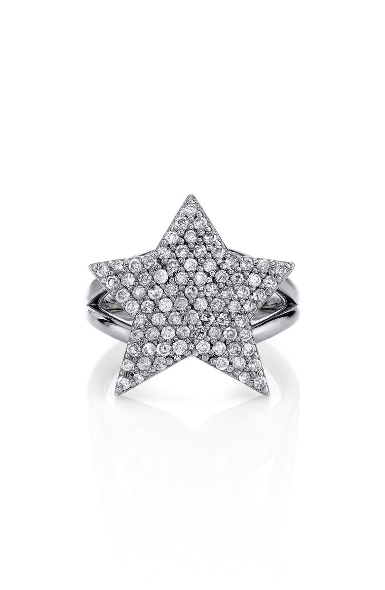 Sheryl Lowe Pavé Diamond Star Ring, Main, color, 