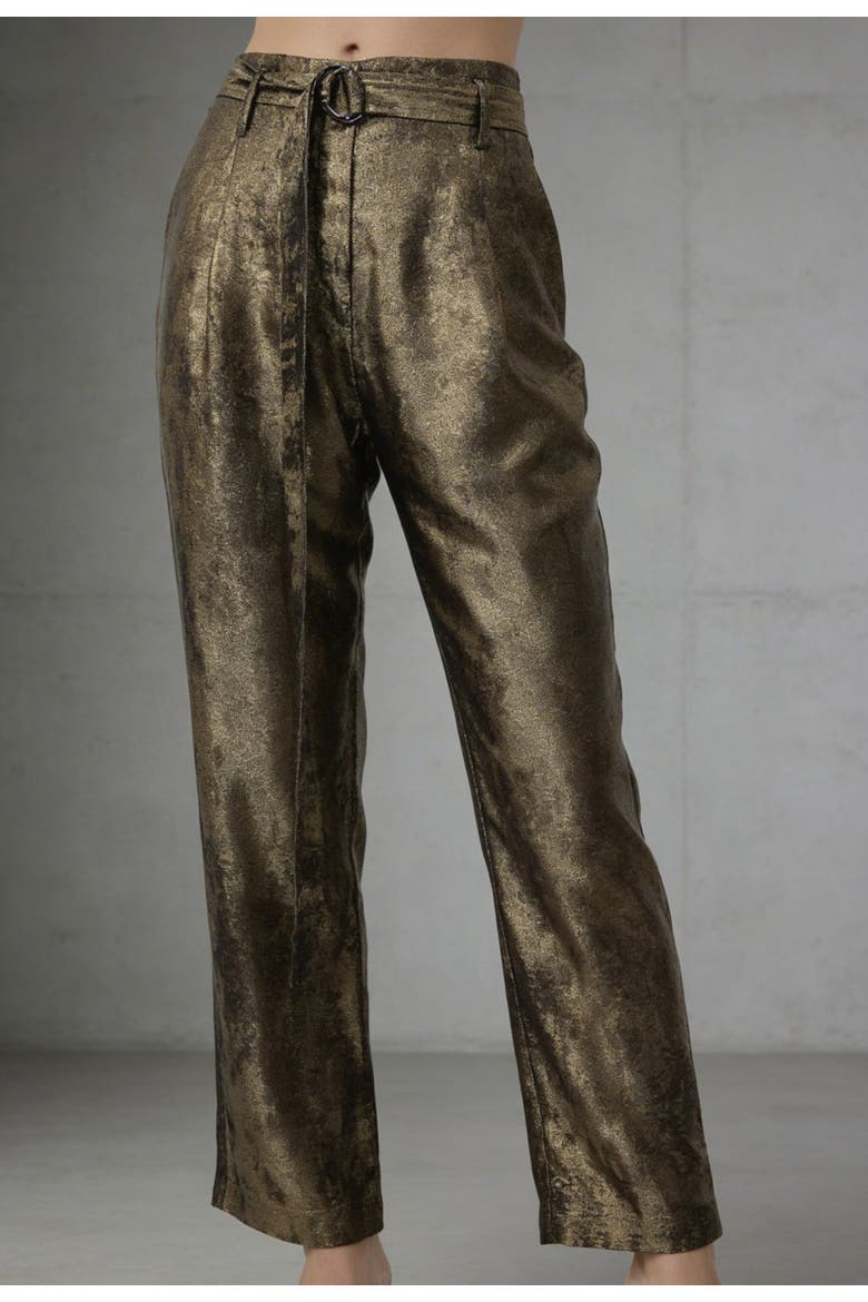 High Waisted Pant, Alternate, color, Burnt Gold