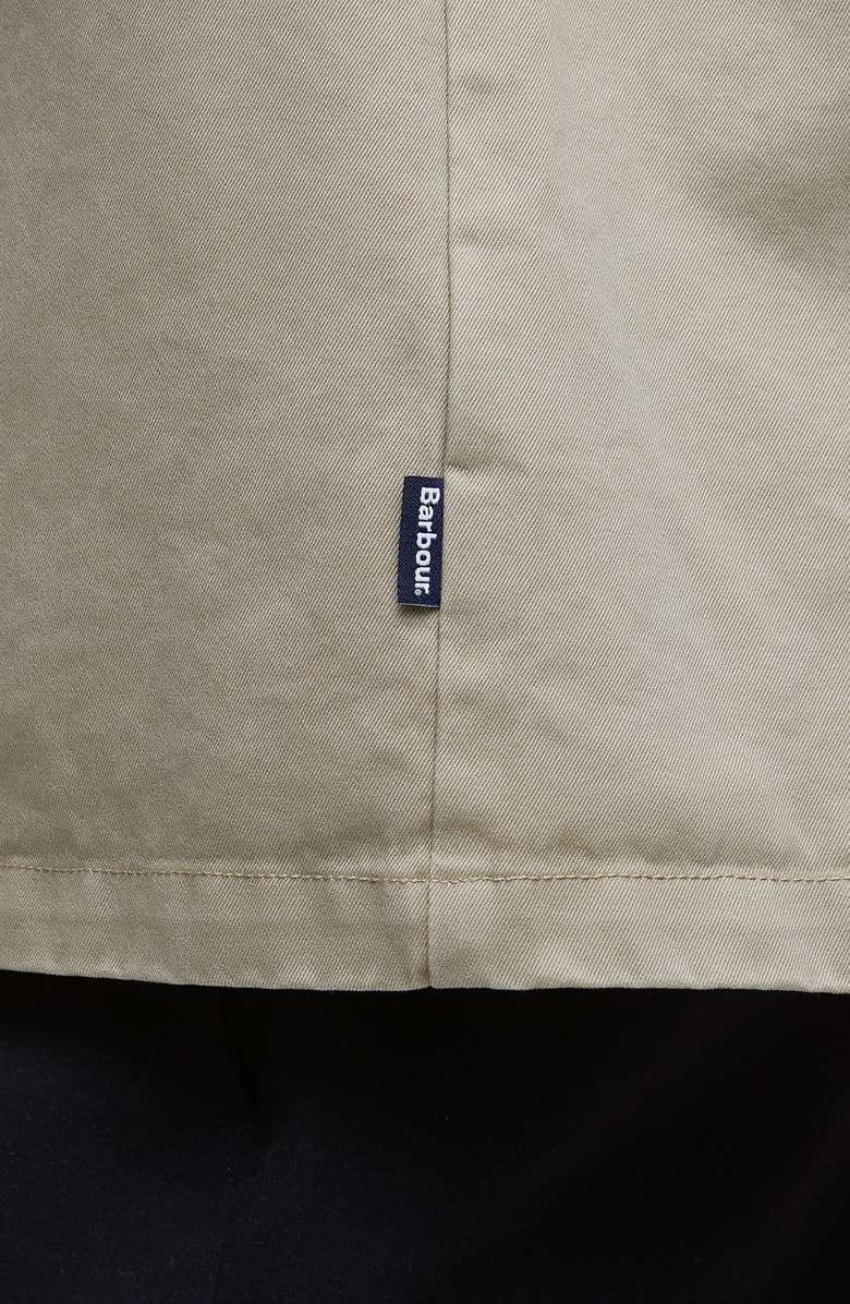 Barbour Lenker Twill Zip Overshirt, Alternate, color, Stone