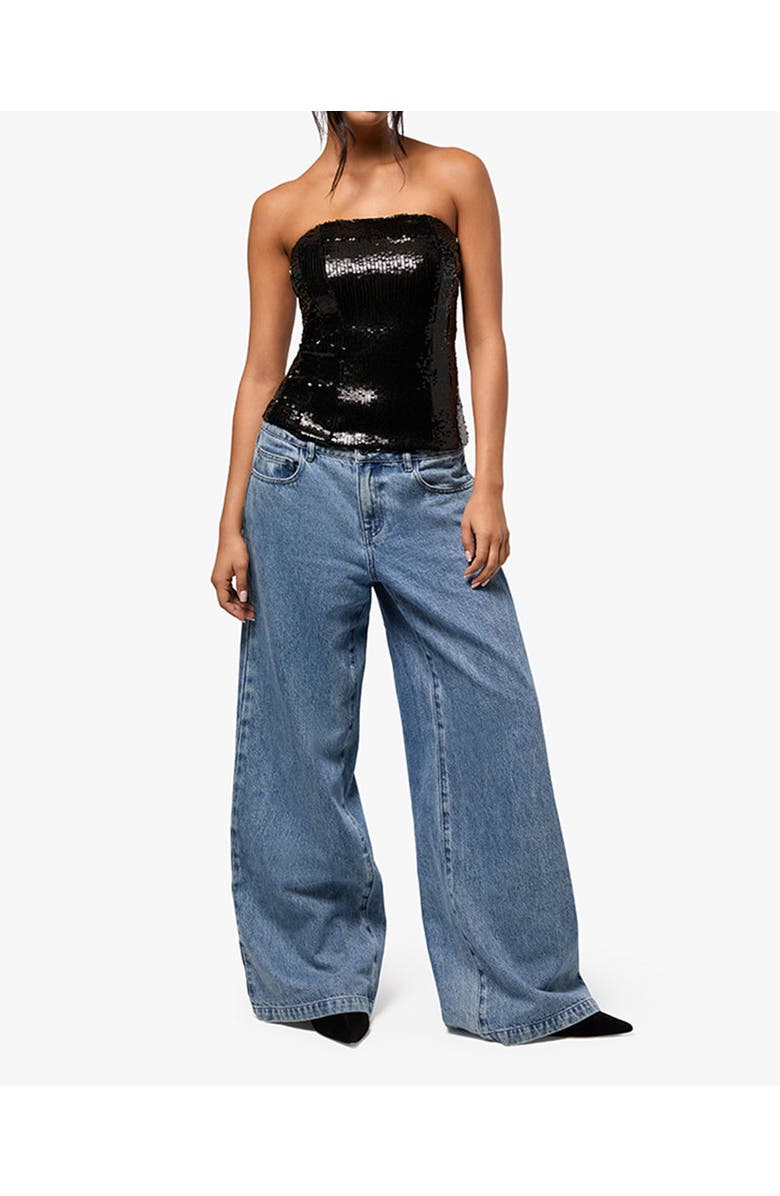 WeWoreWhat Sequin Corset Top, Alternate, color,