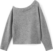 MANGO TEEN Grommet One-Shoulder Sweater