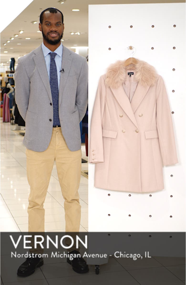 Naomi Faux Fur Collar Coat, sales video thumbnail