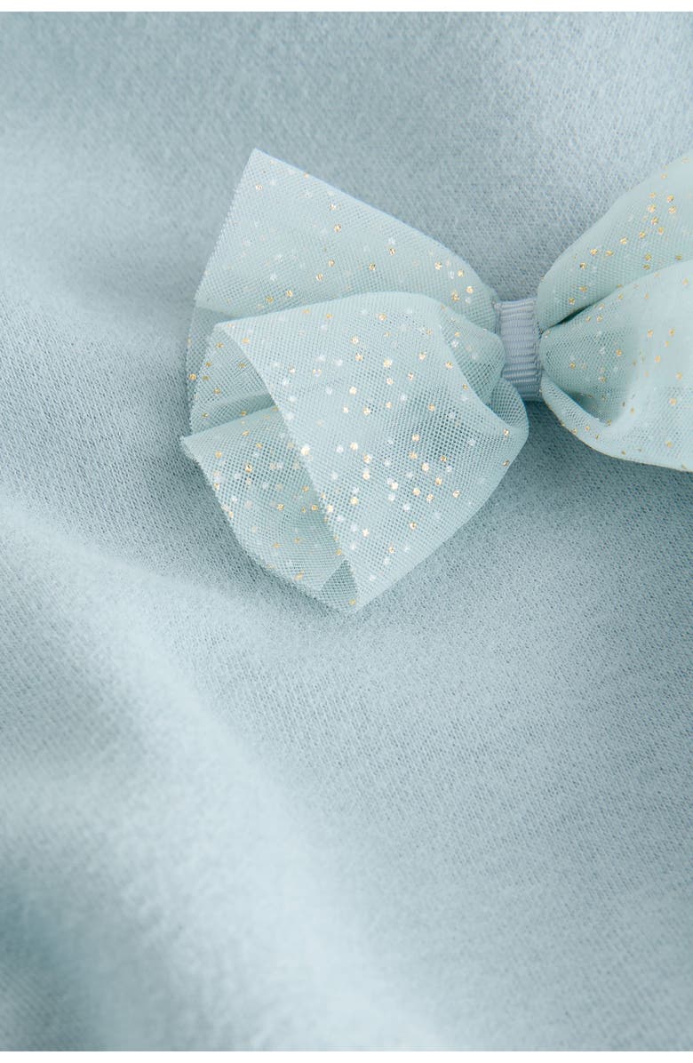 NEXT Kids' Butterfly Bow Appliqué Sweatshirt & Flare Leggings Set, Alternate, color, Blue