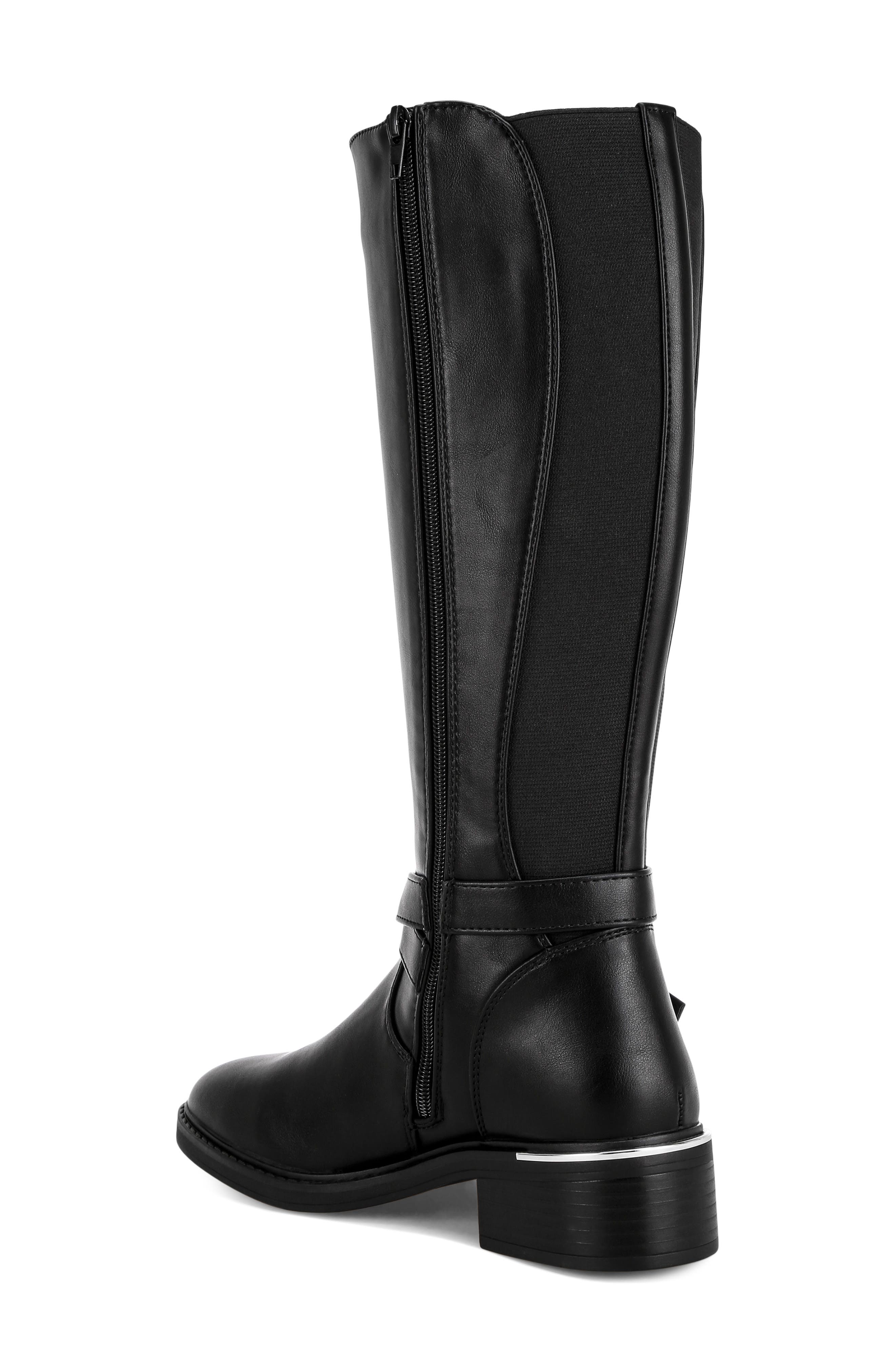Basheba Leather Knee High Boot, Alternate, color, BLACK SMOOTH