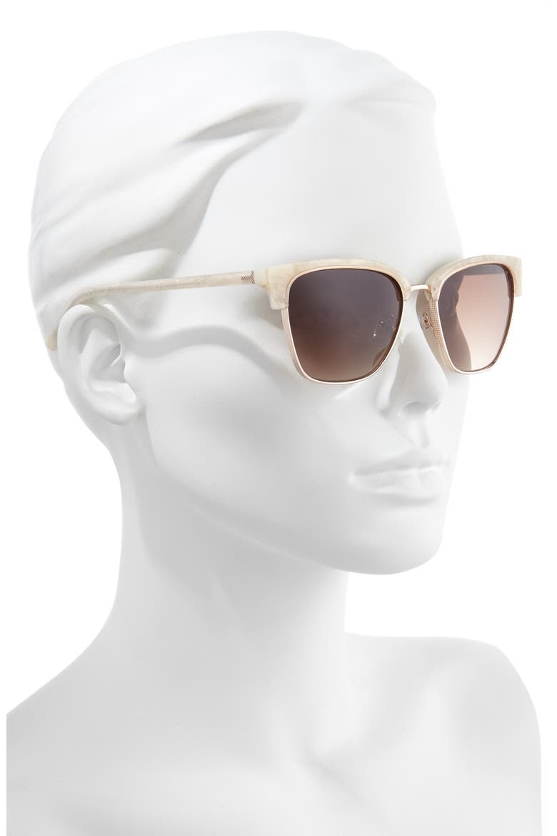 54mm Gradient Sunglasses, Alternate, color, BONE/ BROWN