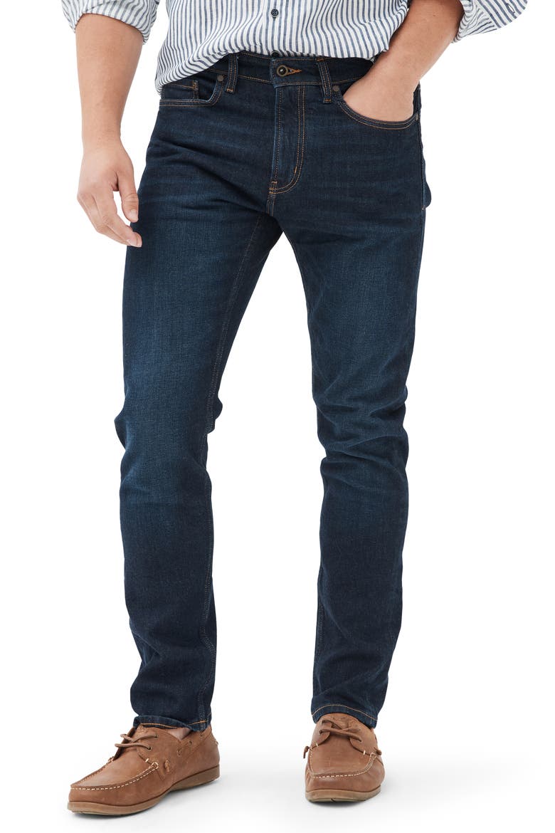 Sutton Stretch Straight Leg Jeans, Main, color, DARK BLUE