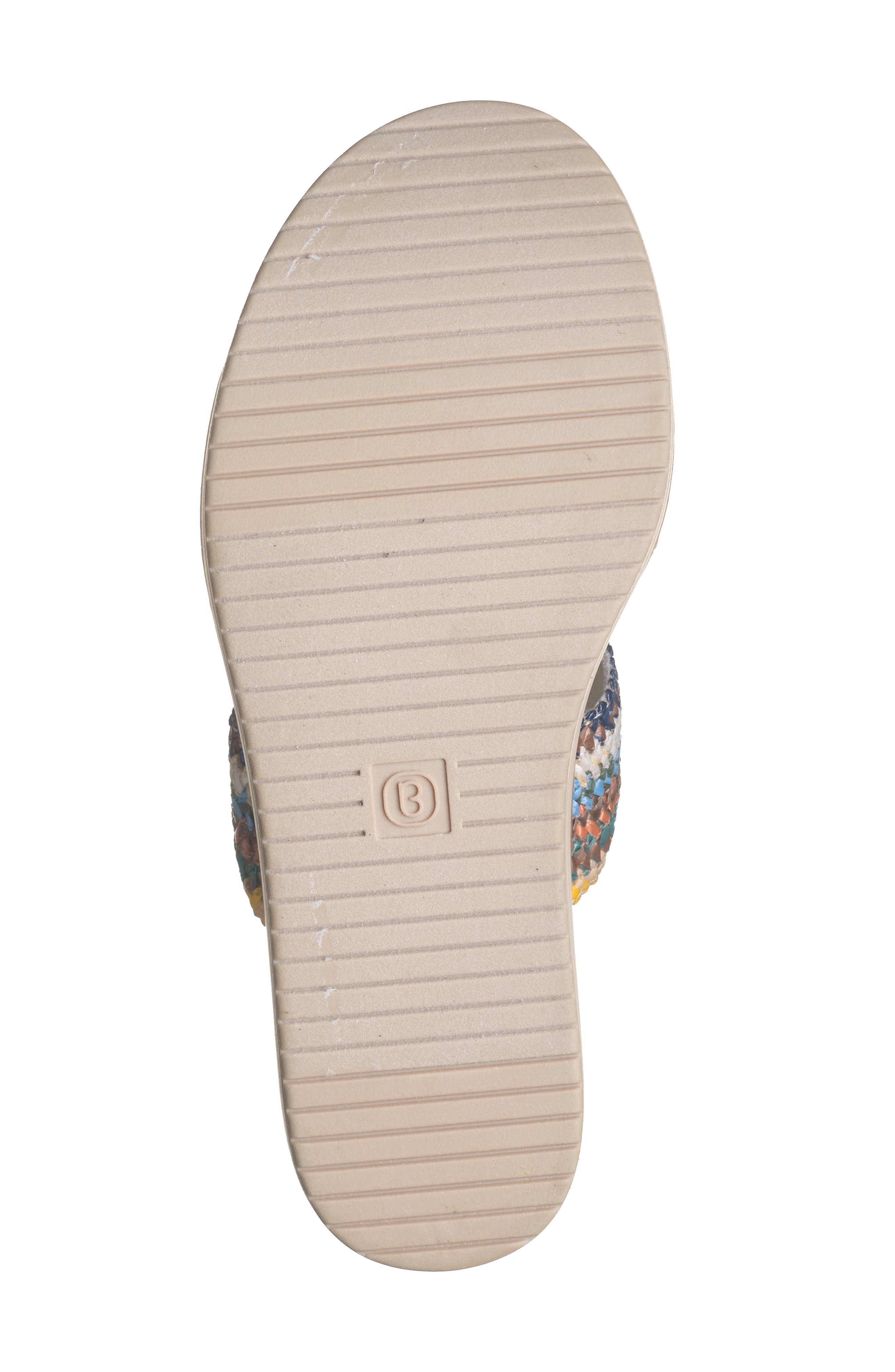 BZees Resort Wedge Sandal, Alternate, color, Multi Rafia