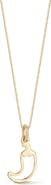 Ember Fine Jewelry <p>14K Gold Chili Pepper Pendant Necklace</p>