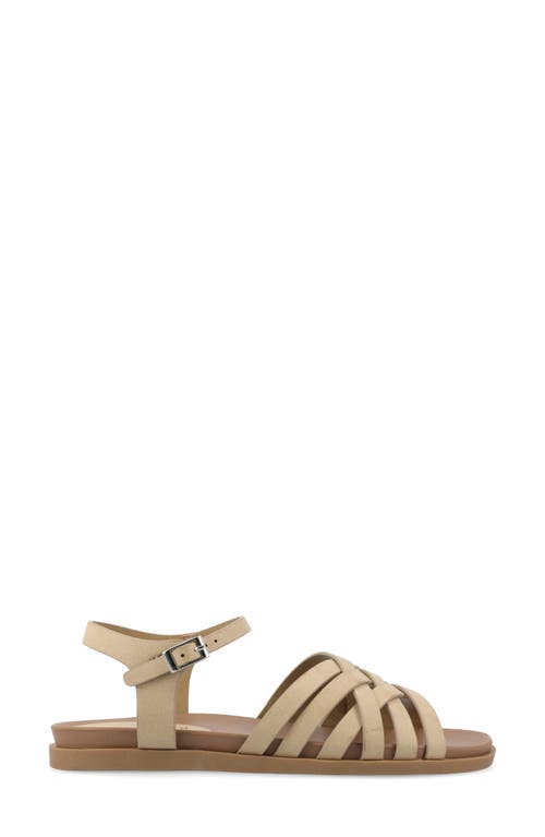 Journee Collection Kimmie Ankle Strap Sandal In Taupe