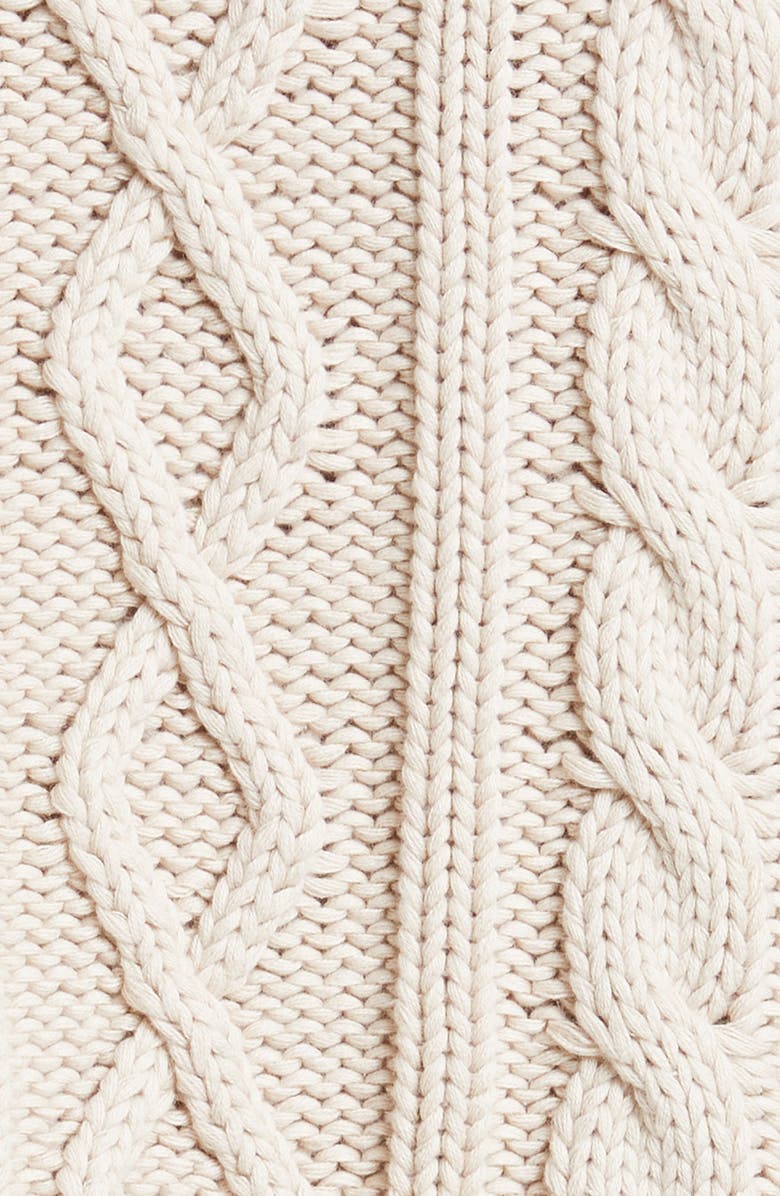 Pistola Eva Cable Knit Frayed Edge Cotton Sweater, Alternate, color,