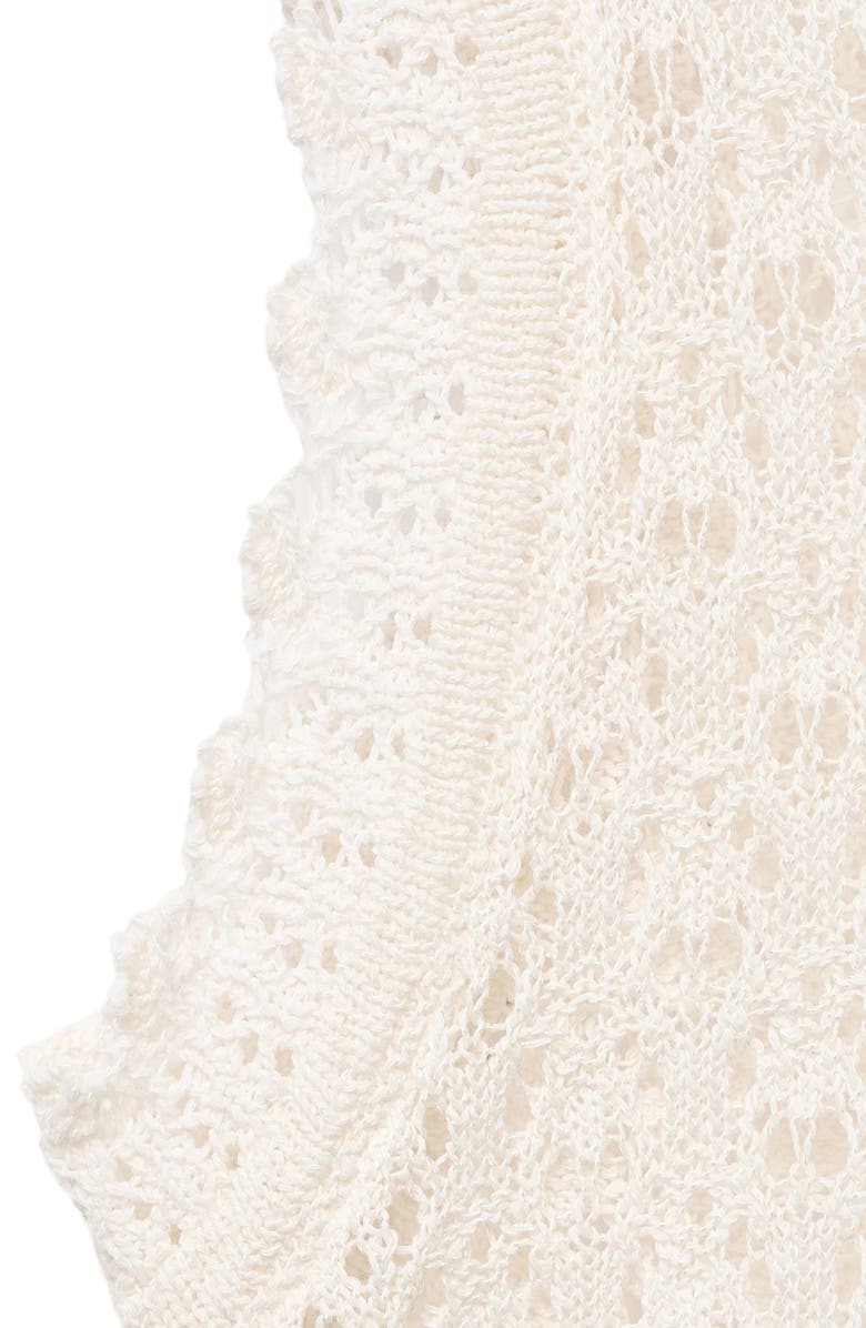 MANGO Open Stitch Sweater Tank, Alternate, color, Ecru