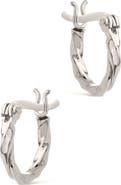 Sterling Forever Simple Twist Hoop Earrings