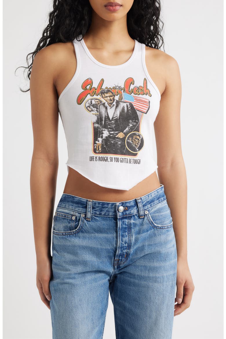 Johnny Cash Bandana Graphic Tank, Main, color, WHITE