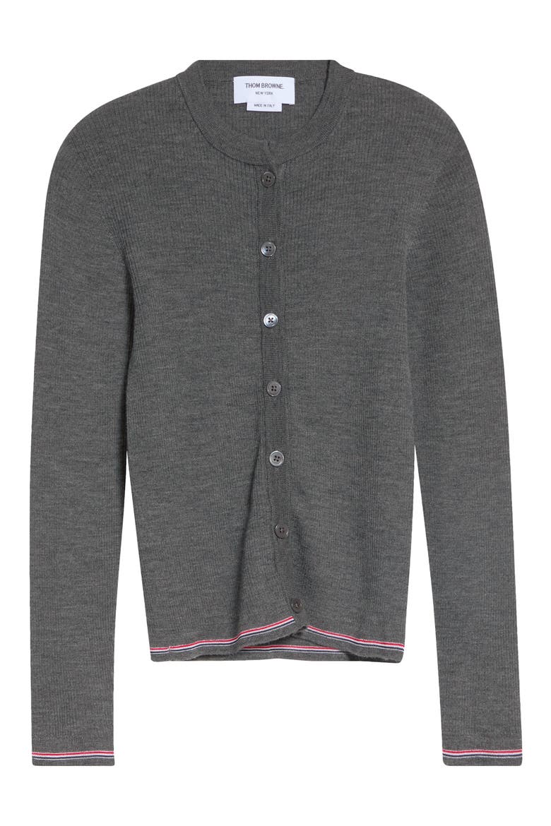 Crewneck Wool Cardigan, Alternate, color, MEDIUM GREY