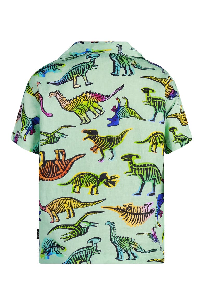 Kids' Dino Print Shirt, Alternate, color, DINO AQUA