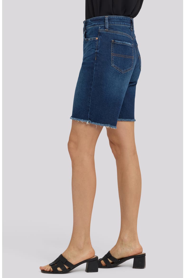 Erin High Waist Raw Hem Denim Shorts, Alternate, color, SUNSET VILLA