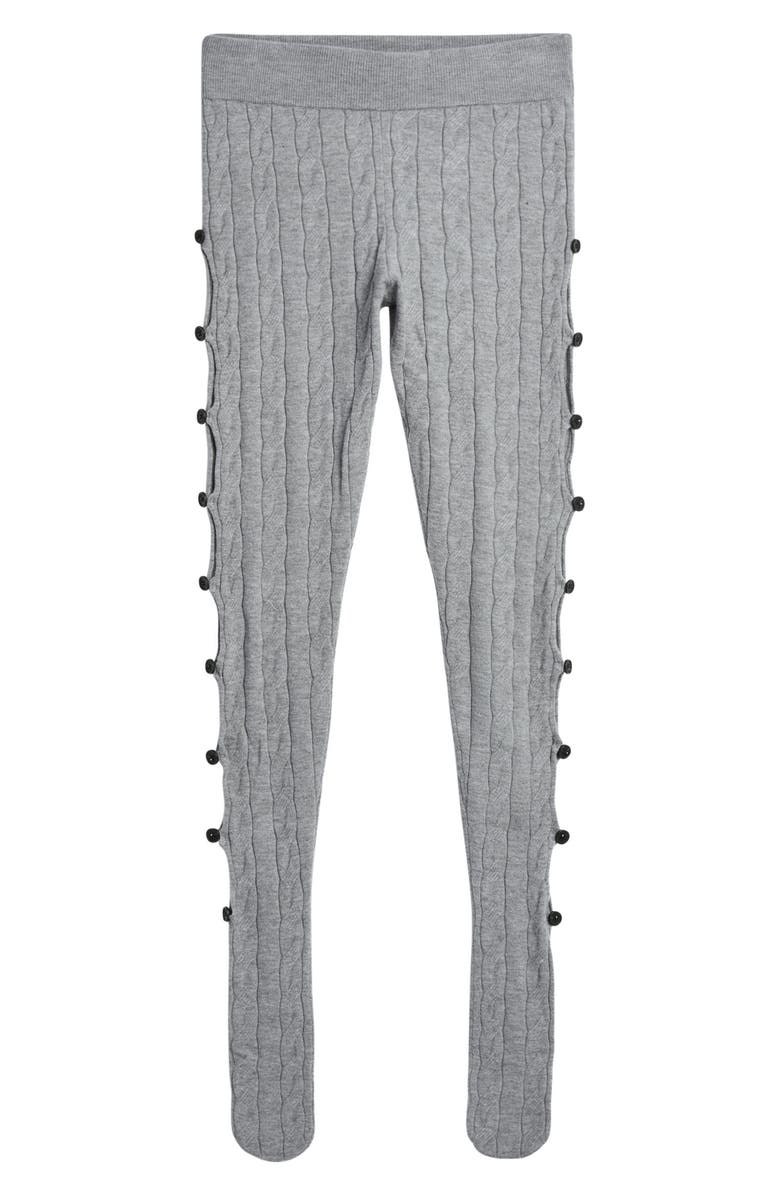 Desigual Side Cutout Leggings, Alternate, color, Light Gray