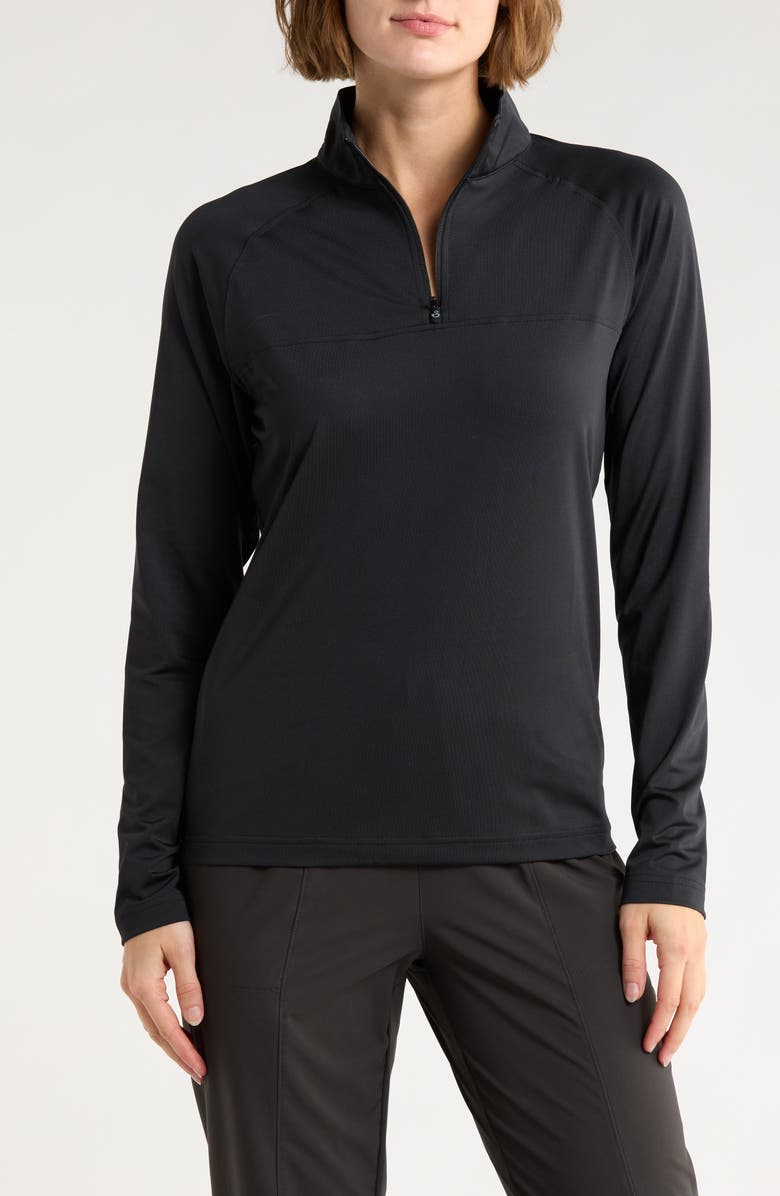Swannies Cook Quarter Zip Pullover, Main, color, Black