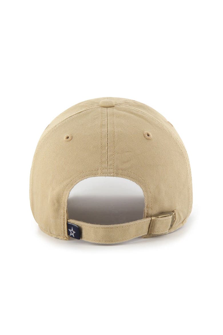 Men's '47  Khaki Dallas Cowboys Secondary Clean Up Adjustable Hat, Alternate, color, Khaki