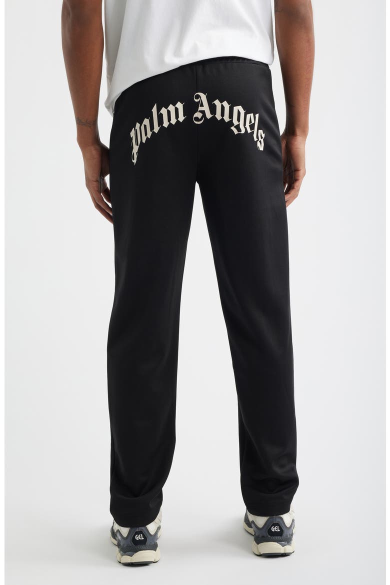 Back Curved Logo Track Pants, Alternate, color, BLACK OFF WHITE