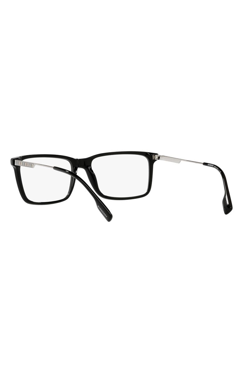 Burberry Harrington 57mm Rectangular Optical Glasses, Alternate, color, Black