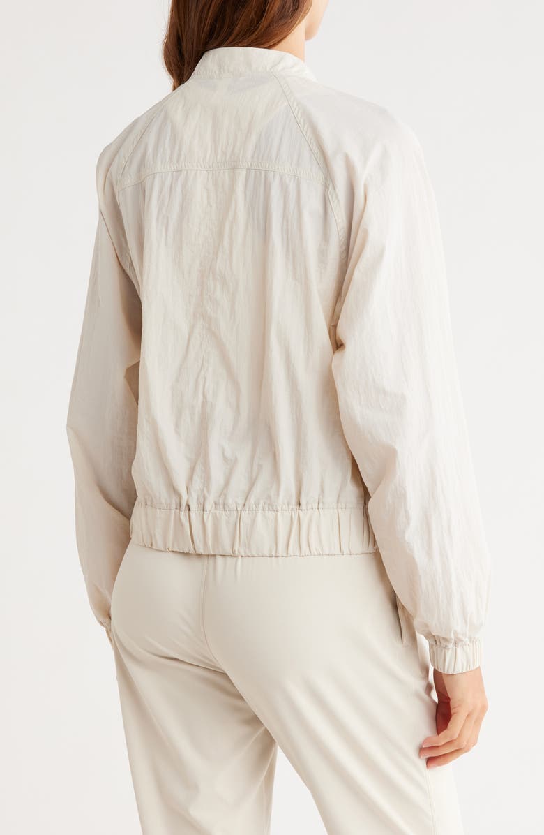 Z by Zella Kinetic Nylon Bomber Jacket, Alternate, color, Grey Moonbeam