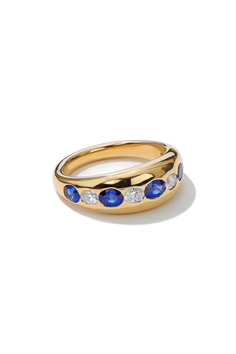 Petite Oval Sapphire & Diamond Ring, Main, color, SAPPHIRE