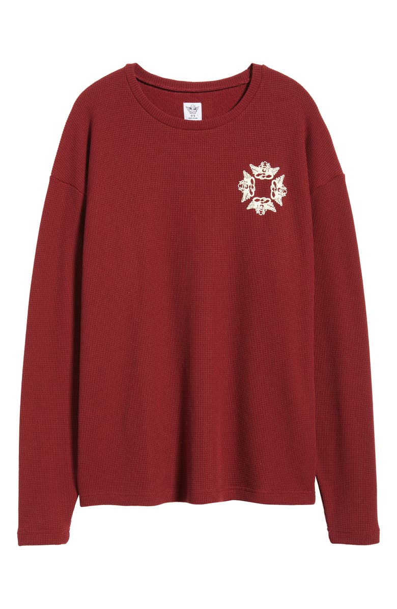 BOYS LIE Mon Cheri Thermal Boyfriend Sweatshirt, Alternate, color, Wine