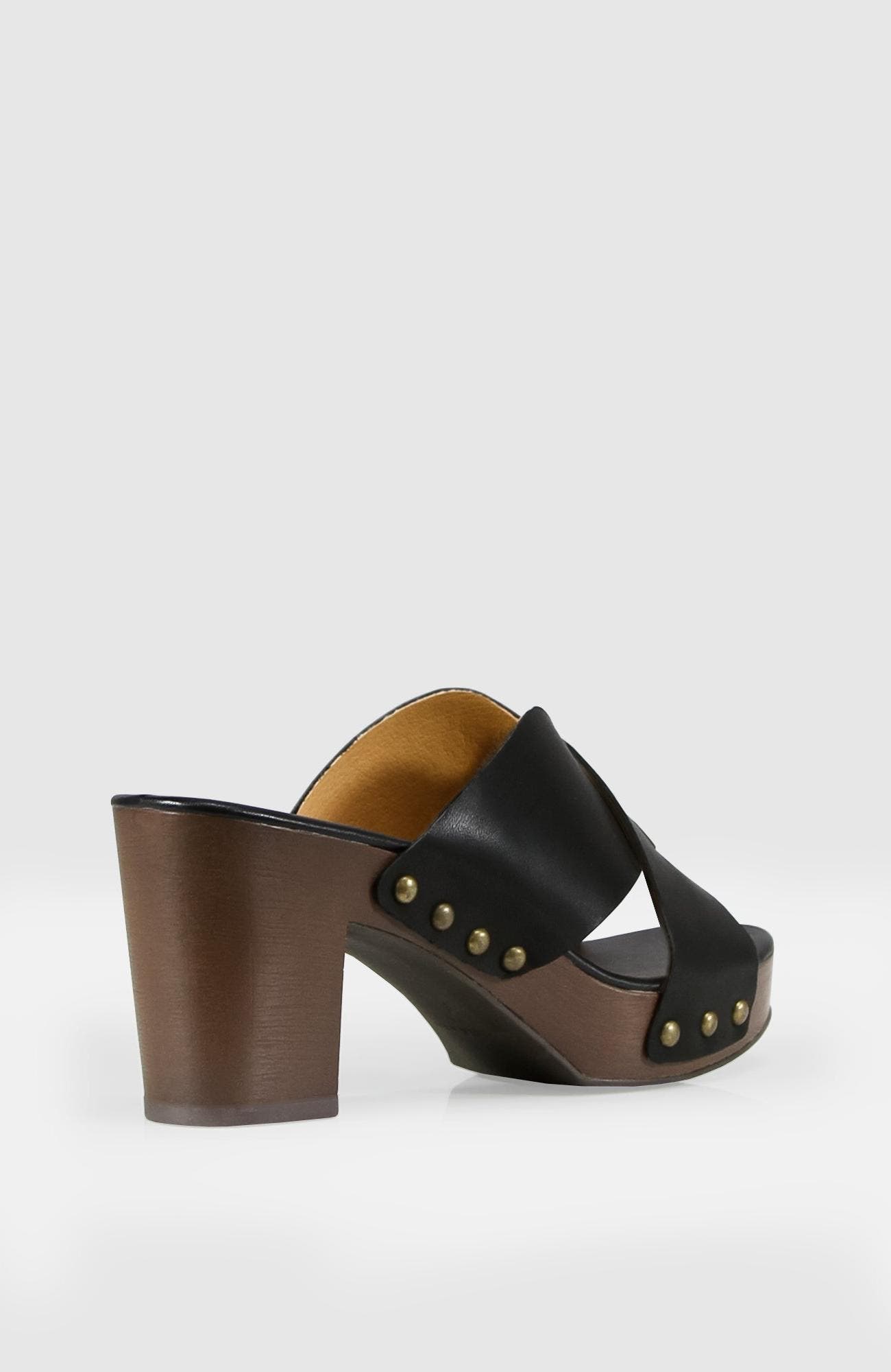 Midtown Clog Mule, Alternate, color, Black/Chocolate