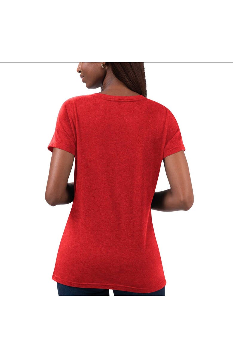 G-III 4HER BY CARL BANKS Women's G-III 4Her by Carl Banks Red 23XI Racing Snap V-Neck T-Shirt, Alternate, color, Red