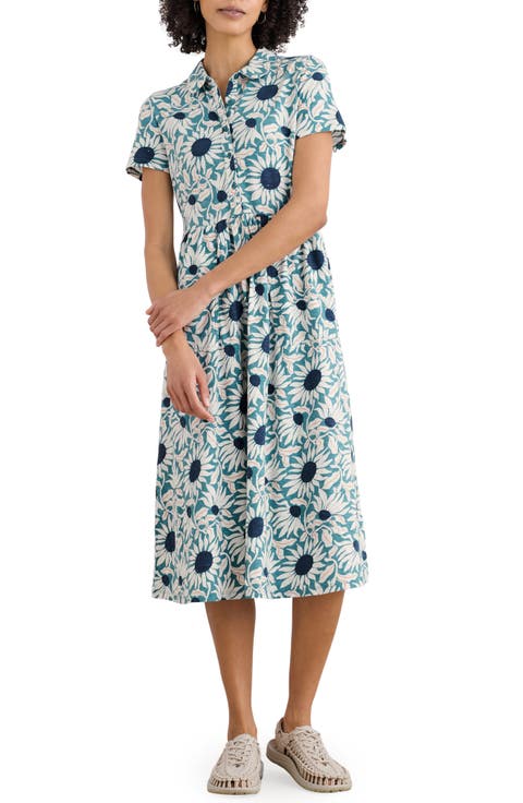 Mainland Floral Print Shirtdress