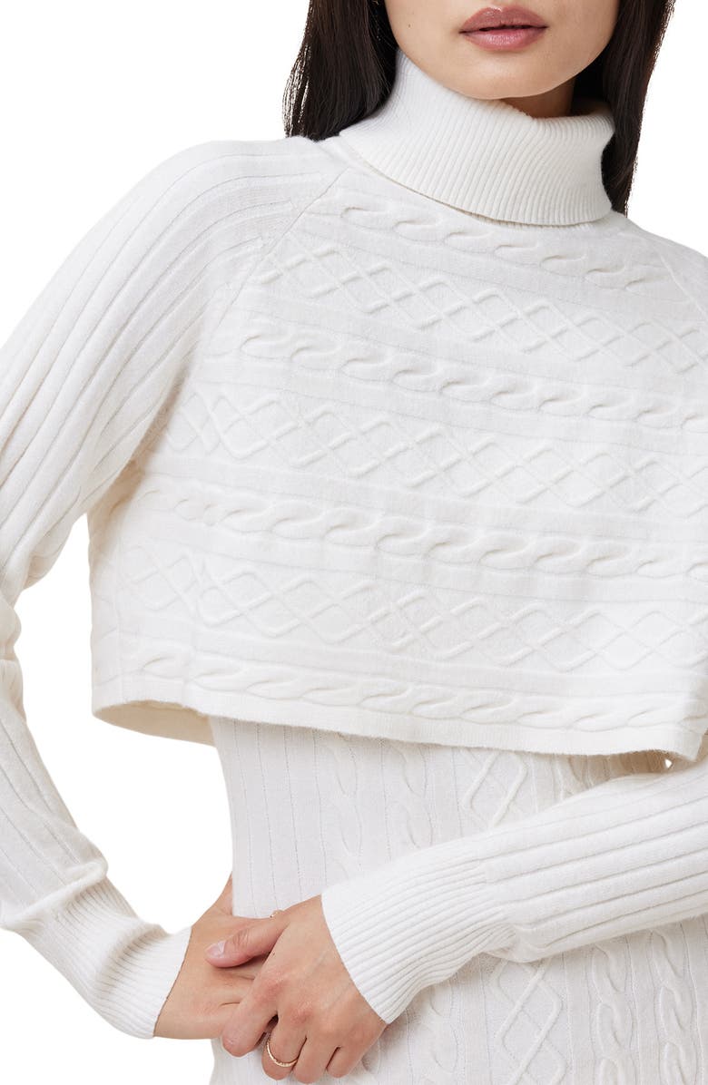 AllSaints Muriel Cotton & Wool Blend Turtleneck Sweater & Dress Set, Alternate, color, Cloud White