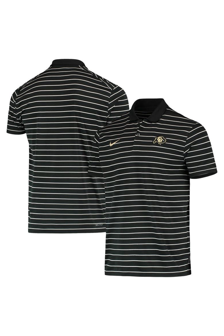 Men's Nike Black Colorado Buffaloes Victory Stripe Performance 2022 Coaches Polo, Alternate, color, Black