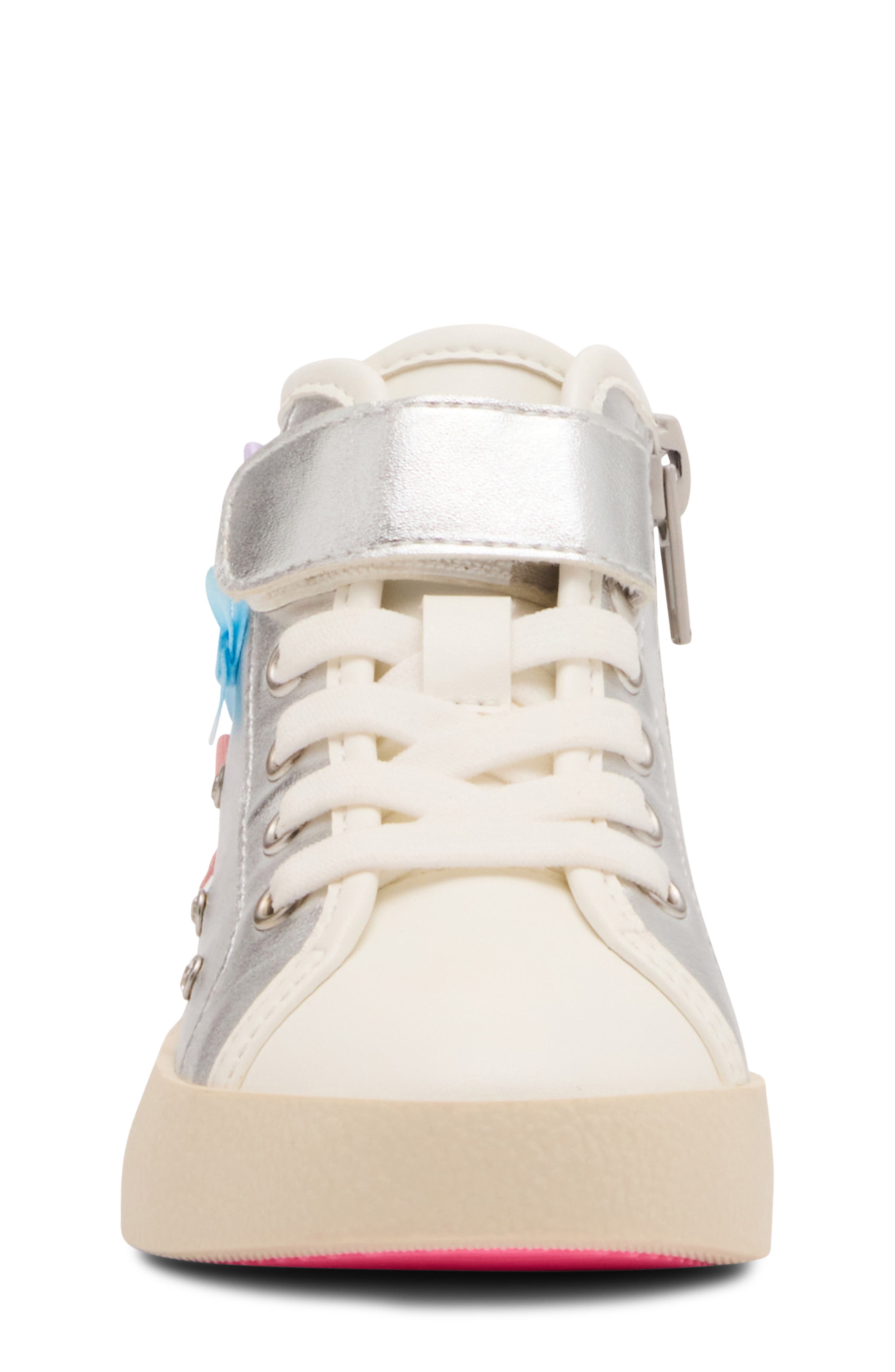 Kids' Tnestle High Top Sneaker, Alternate, color, SILVER MULTI